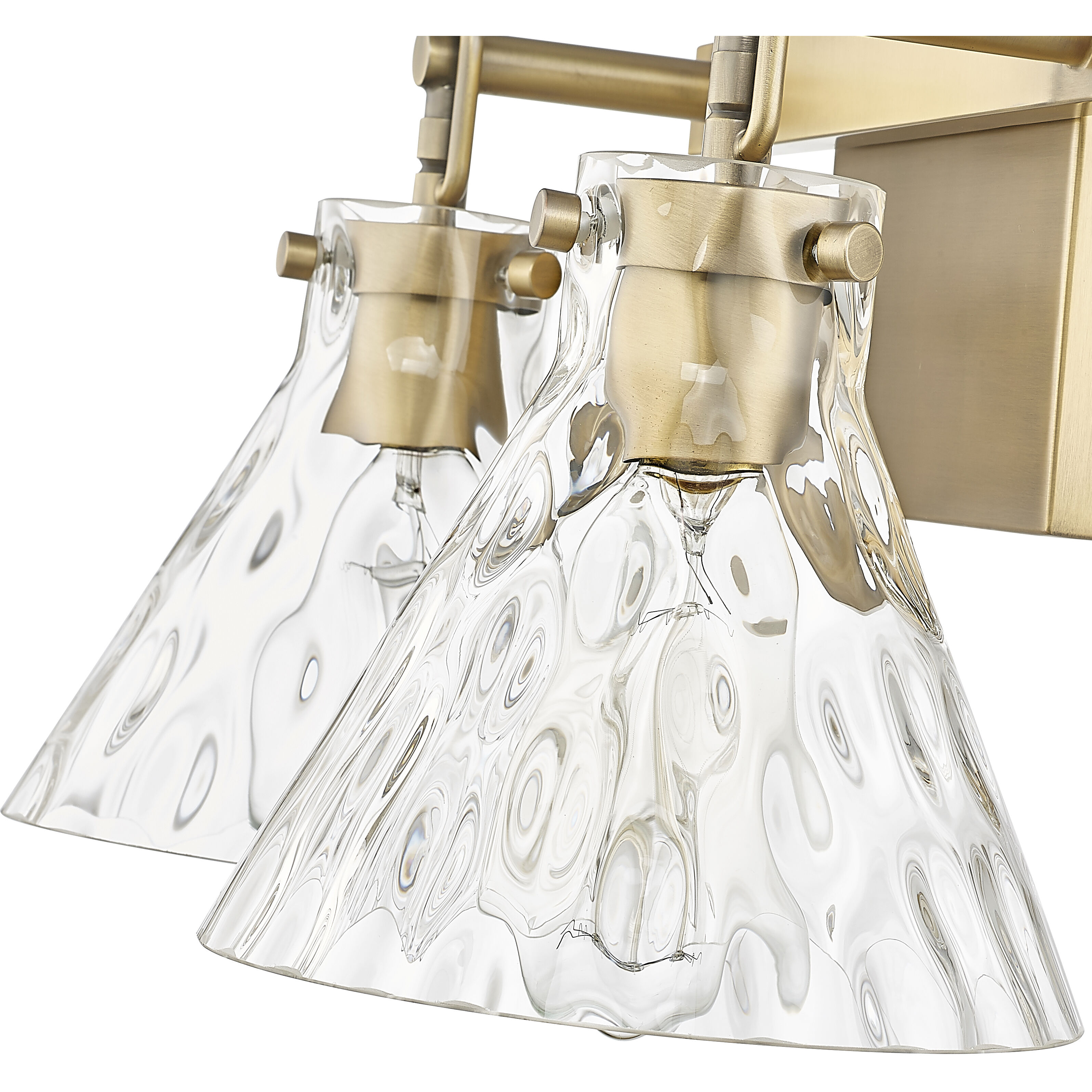 Barlon 2 Light 16.25 inch Vintage Brass Bathroom Vanity Light Wall Light